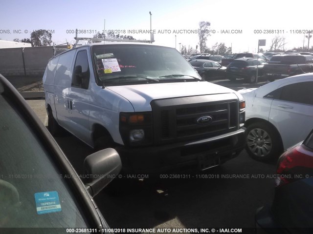 1FTSE3EL7EDA77642 - 2014 FORD ECONOLINE E350 SUPER DUTY VAN WHITE photo 1