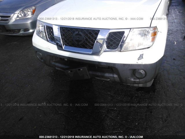 1N6BD0CT6DN742363 - 2013 NISSAN FRONTIER S/SV WHITE photo 6