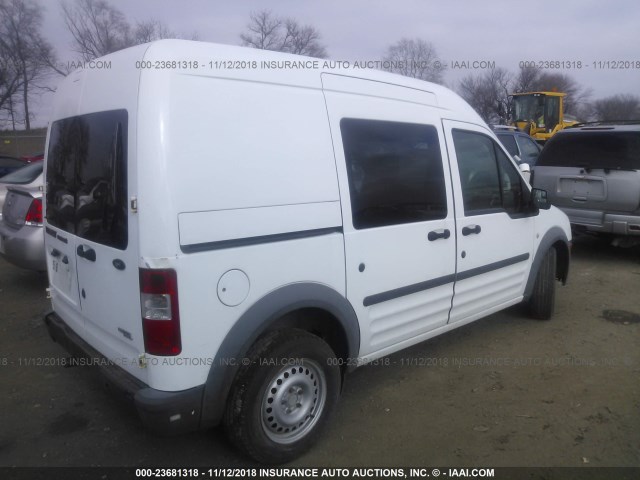 NM0LS6AN4CT100588 - 2012 FORD TRANSIT CONNECT XL WHITE photo 4