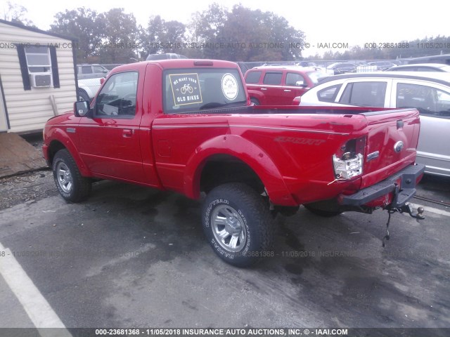 1FTYR10U26PA61383 - 2006 FORD RANGER RED photo 3