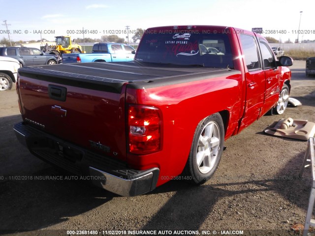 2GCEC13J181255117 - 2008 CHEVROLET SILVERADO C1500 RED photo 4