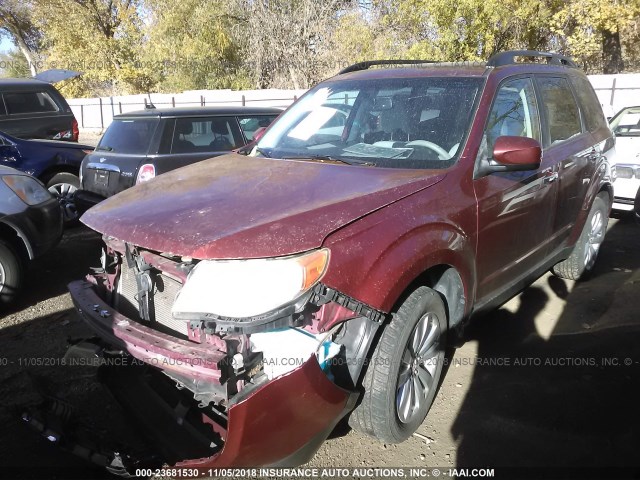 JF2SHADC4BH759980 - 2011 SUBARU FORESTER 2.5X PREMIUM RED photo 2