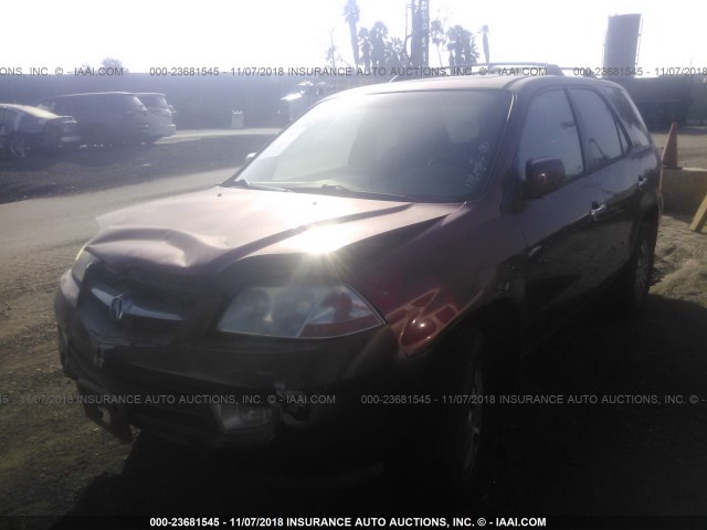 2HNYD18883H510727 - 2003 ACURA MDX TOURING RED photo 2