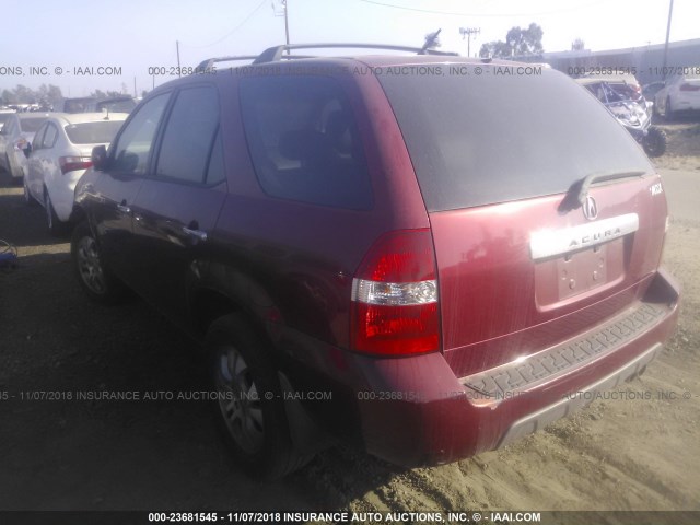 2HNYD18883H510727 - 2003 ACURA MDX TOURING RED photo 3