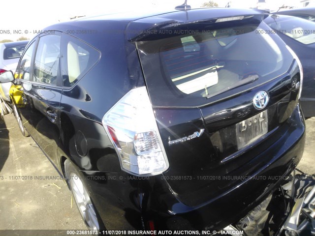 JTDZN3EUXC3102754 - 2012 TOYOTA PRIUS V BLACK photo 3