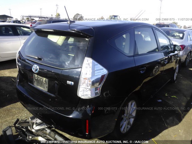 JTDZN3EUXC3102754 - 2012 TOYOTA PRIUS V BLACK photo 4