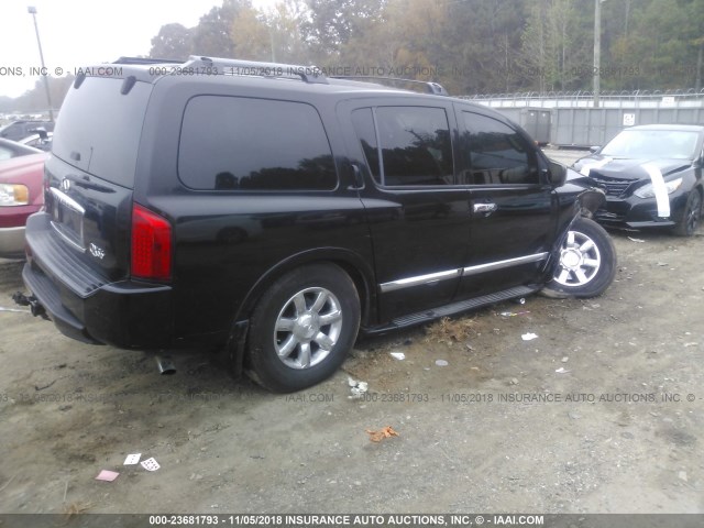 5N3AA08A47N804669 - 2007 INFINITI QX56 BLACK photo 4