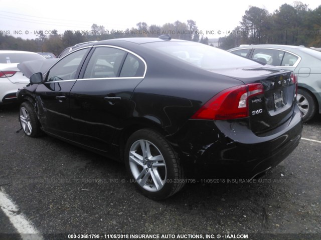 YV126MFK6F1342167 - 2015 VOLVO S60 PREMIER BLACK photo 3