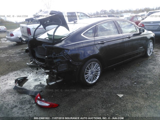 3FA6P0LU5ER374900 - 2014 FORD FUSION SE HYBRID BLACK photo 4