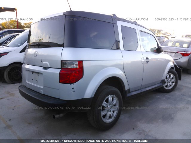 5J6YH18778L016218 - 2008 HONDA ELEMENT EX SILVER photo 4