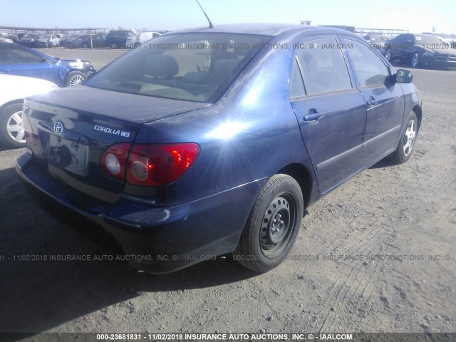 1NXBR32E15Z509745 - 2005 TOYOTA COROLLA CE/LE/S BLUE photo 4