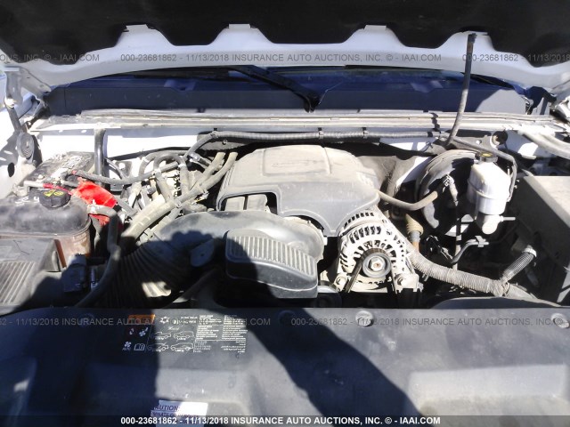 3GCPKSE39BG278191 - 2011 CHEVROLET SILVERADO K1500 LT WHITE photo 10