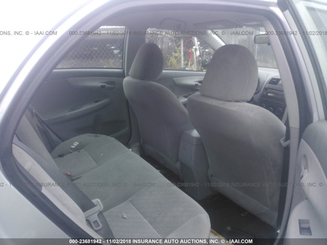 JTDBL40E099059867 - 2009 TOYOTA COROLLA LE/XLE SILVER photo 8