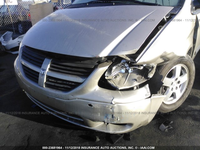 1D4GP45R65B217074 - 2005 DODGE CARAVAN SXT BROWN photo 6