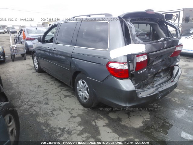 5FNRL38777B063206 - 2007 HONDA ODYSSEY EXL GRAY photo 3