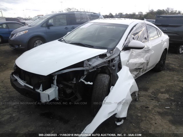 1YVHZ8BH4D5M03895 - 2013 MAZDA 6 SPORT WHITE photo 2