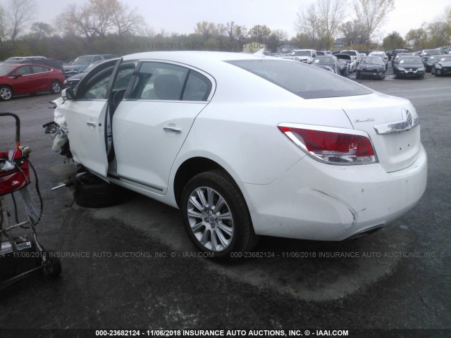 1G4GC5E37DF296753 - 2013 BUICK LACROSSE WHITE photo 3