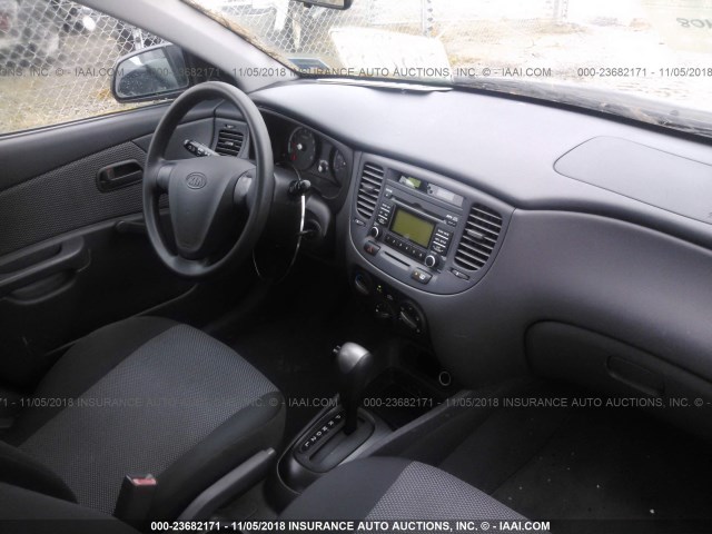 KNADE223096495118 - 2009 KIA RIO LX/SX BLACK photo 5