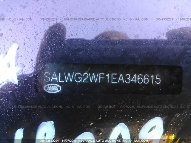 SALWG2WF1EA346615 - 2014 LAND ROVER RANGE ROVER SPORT SE GRAY photo 9