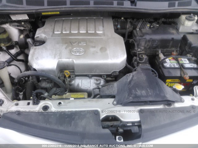 5TDZK23C69S234186 - 2009 TOYOTA SIENNA CE/LE SILVER photo 10