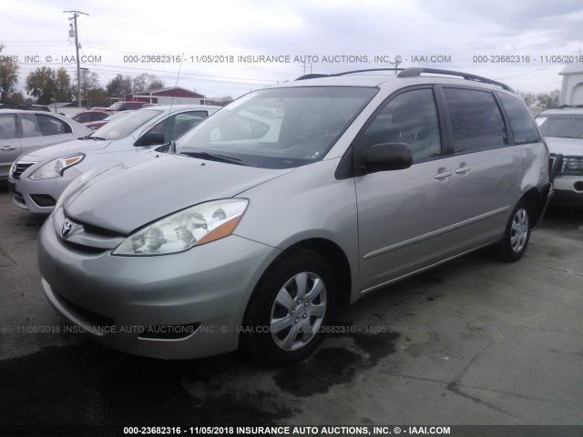 5TDZK23C69S234186 - 2009 TOYOTA SIENNA CE/LE SILVER photo 2