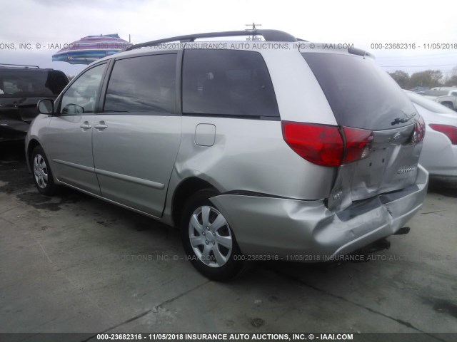 5TDZK23C69S234186 - 2009 TOYOTA SIENNA CE/LE SILVER photo 3