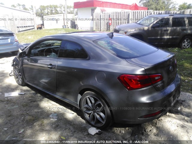 KNAFZ6A39G5622232 - 2016 KIA FORTE SX GRAY photo 3