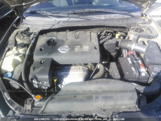 1N4AL11E85C306306 - 2005 NISSAN ALTIMA S/SL GRAY photo 10