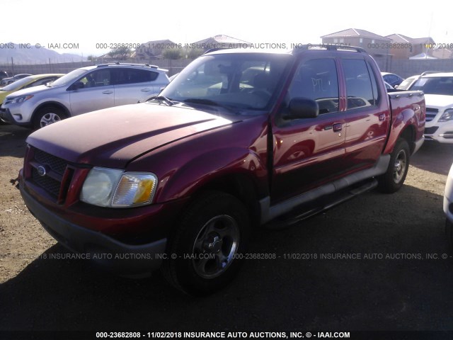 1FMZU67K65UA94466 - 2005 FORD EXPLORER SPORT TR  RED photo 2