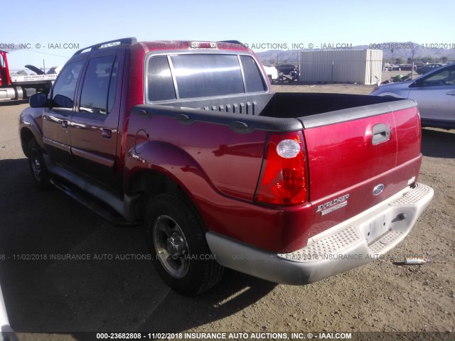 1FMZU67K65UA94466 - 2005 FORD EXPLORER SPORT TR  RED photo 3