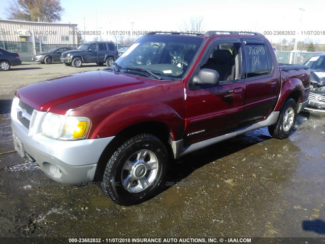 1FMZU77E21UC33213 - 2001 FORD EXPLORER SPORT TR  RED photo 2