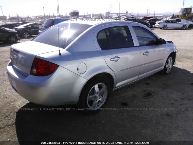 1G1AT58H197113021 - 2009 CHEVROLET COBALT LT SILVER photo 4