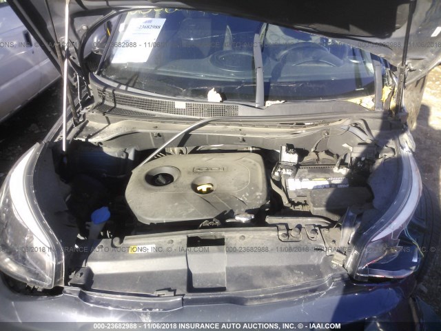 KNDJP3A5XE7012618 - 2014 KIA SOUL + GRAY photo 10