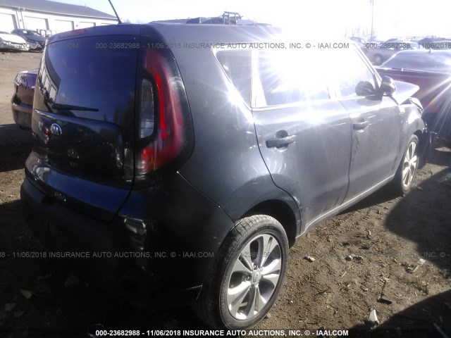 KNDJP3A5XE7012618 - 2014 KIA SOUL + GRAY photo 4