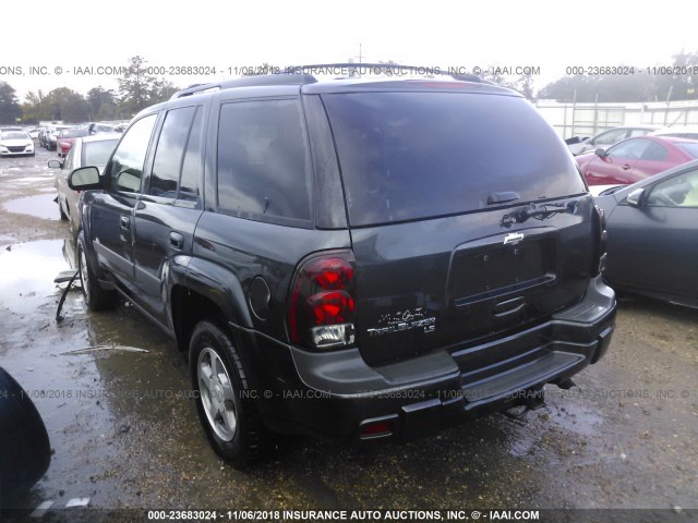 1GNDS13S752123117 - 2005 CHEVROLET TRAILBLAZER LS/LT GRAY photo 3