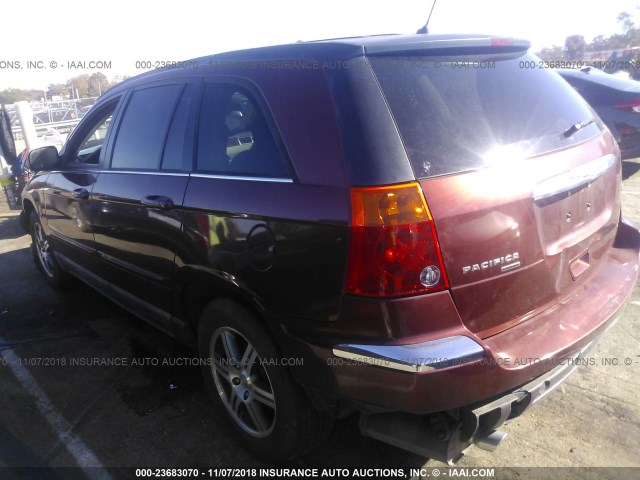 2A8GM68X67R116142 - 2007 CHRYSLER PACIFICA TOURING BURGUNDY photo 3