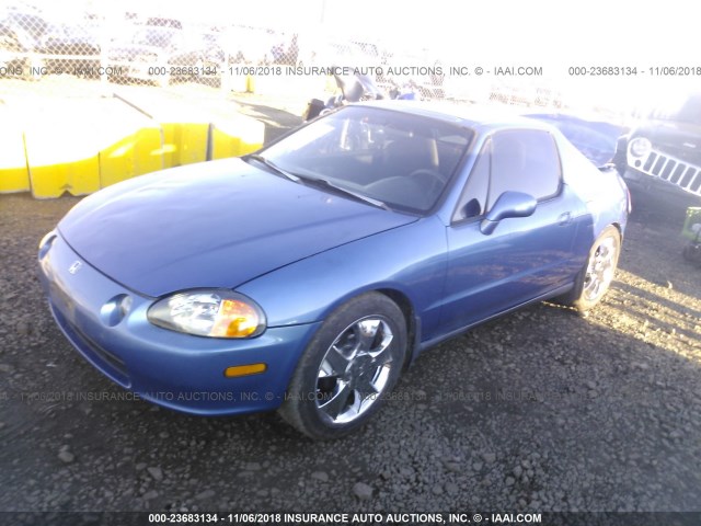 JHMEG1143PS006431 - 1993 HONDA CIVIC DEL SOL S BLUE photo 2