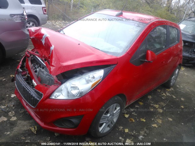 KL8CA6S94FC708261 - 2015 CHEVROLET SPARK LS RED photo 2