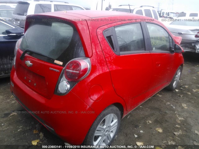 KL8CA6S94FC708261 - 2015 CHEVROLET SPARK LS RED photo 4