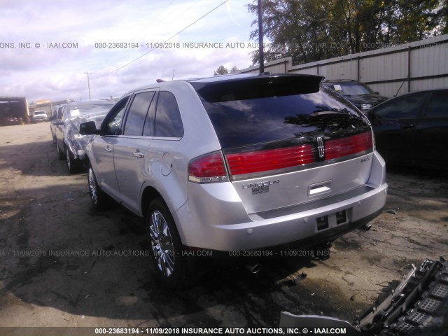 2LMDJ6JC2ABJ09408 - 2010 LINCOLN MKX SILVER photo 3