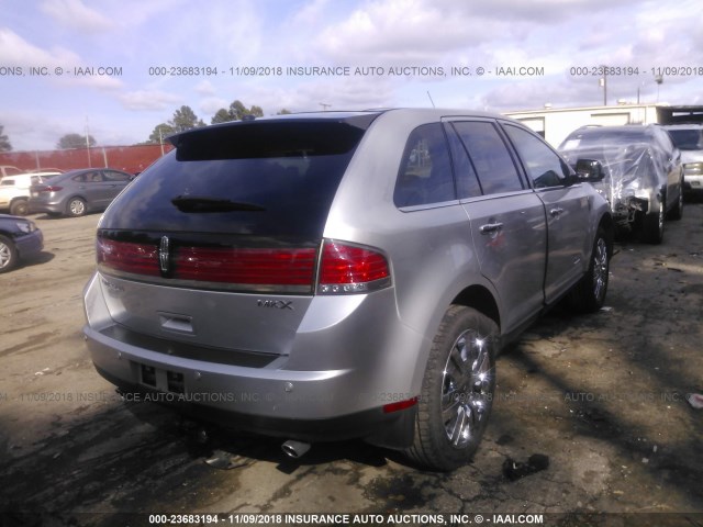 2LMDJ6JC2ABJ09408 - 2010 LINCOLN MKX SILVER photo 4