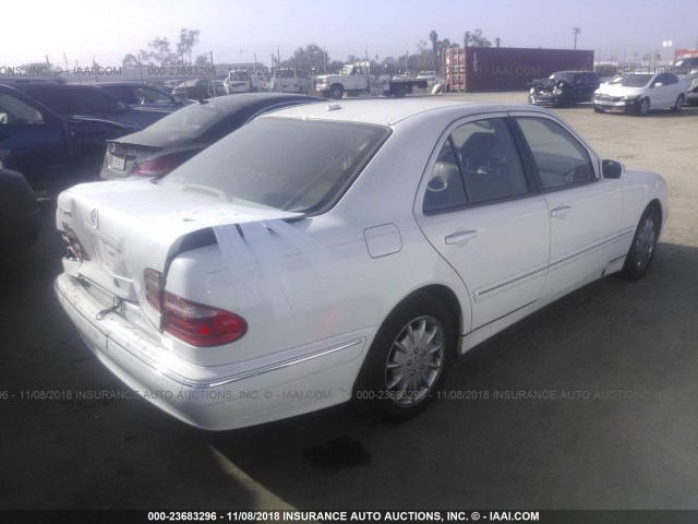 WDBJF65J51B206992 - 2001 MERCEDES-BENZ E 320 WHITE photo 4