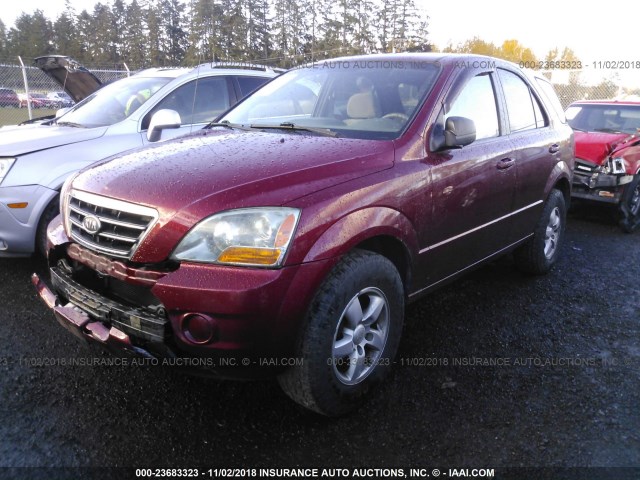 KNDJD736175713679 - 2007 KIA SORENTO EX/LX BURGUNDY photo 2