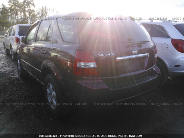 KNDJD736175713679 - 2007 KIA SORENTO EX/LX BURGUNDY photo 3