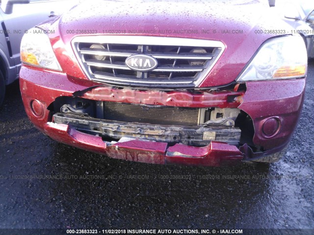 KNDJD736175713679 - 2007 KIA SORENTO EX/LX BURGUNDY photo 6