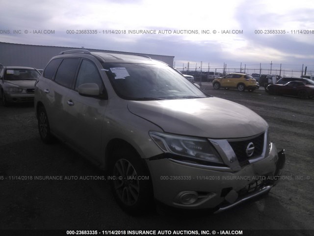 5N1AR2MM6DC677041 - 2013 NISSAN PATHFINDER S/SV/SL/PLATINUM GOLD photo 1