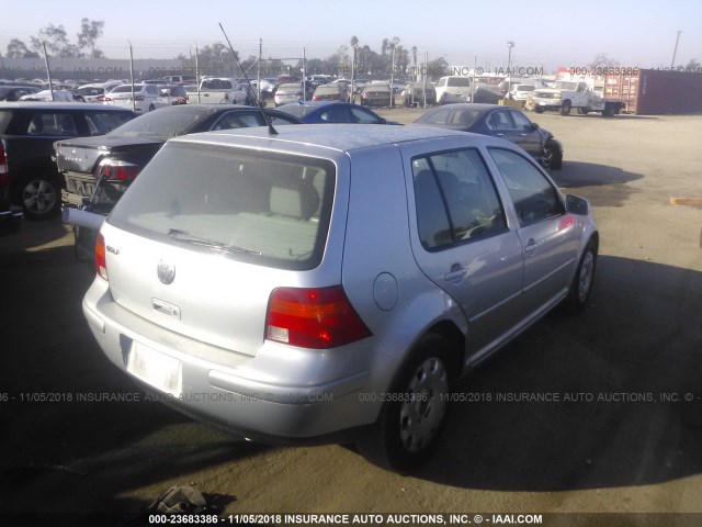 9BWFL61JX44000569 - 2004 VOLKSWAGEN GOLF GL SILVER photo 4