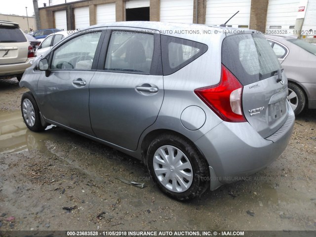 3N1CE2CP4EL437323 - 2014 NISSAN VERSA NOTE S/S PLUS/SV/SL GRAY photo 3