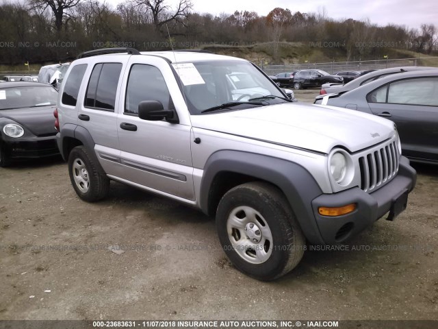 1J4GK48K23W539303 - 2003 JEEP LIBERTY SPORT/FREEDOM SILVER photo 1