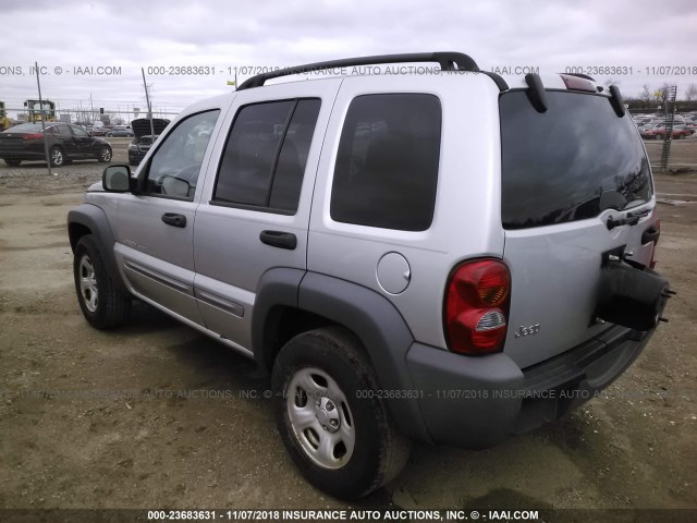 1J4GK48K23W539303 - 2003 JEEP LIBERTY SPORT/FREEDOM SILVER photo 3